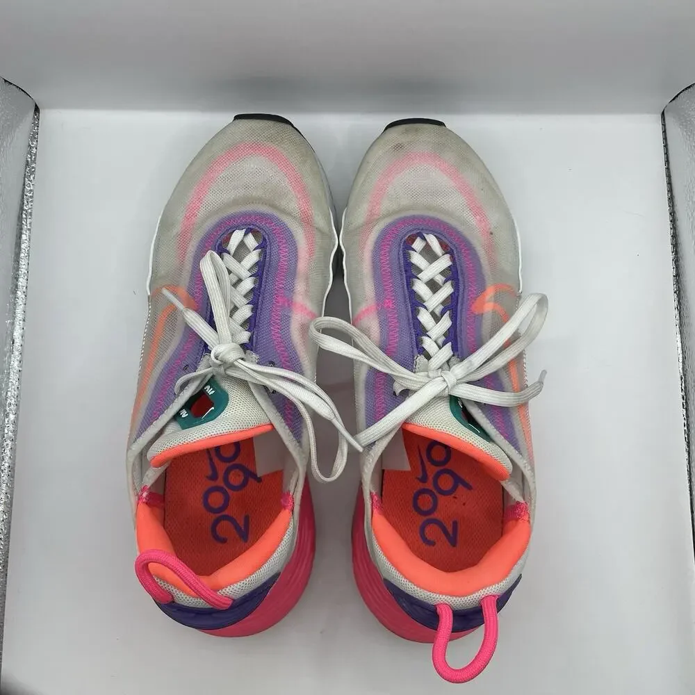 Women's Size 8.5 Nike Air Max 2090 White Hyper Orange Pink CZ1516-100 Sneaker